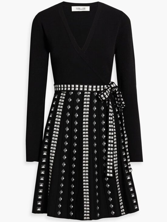 Diane Von Furstenberg Dresses & Skirts - DIANE VON FURSTENBERG Chelsea wrap-effect jacquard-knit dress